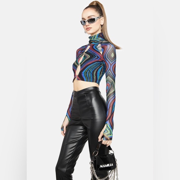 AFRM MAUI TOP IN ELECTRIC SWIRL, SIZE XS - Picture 5 of 6